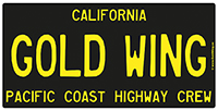 US License Plate Gold Wing